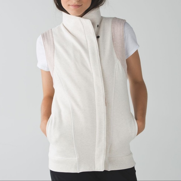lululemon athletica Jackets & Blazers - Lululemon Versa Zip Vest Heathered Angel White
